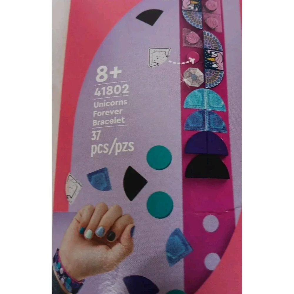 LEGO Dots Unicorns Forever Bracelet 37 Pieces Arts Crafts Stocking Stuffer 41802